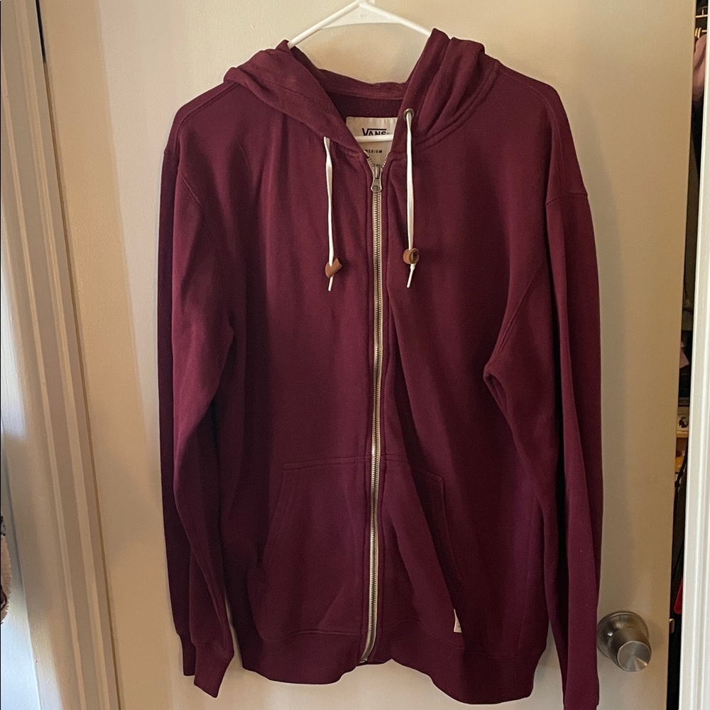 Vans Burgundy Zip-Up Hoodie